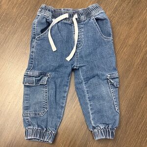Little Bipsy Blue Denim Kids Cargo Pants